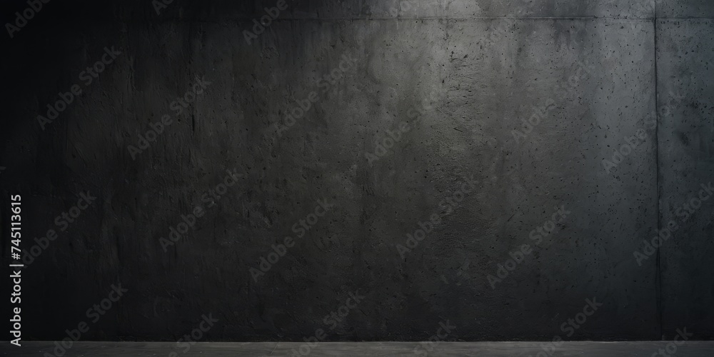 Black rough concrete wall wide texture - dark grunge background Black rough concrete wall wide texture - dark grunge background