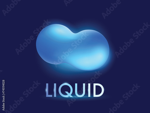 Liquid icon future technology concept