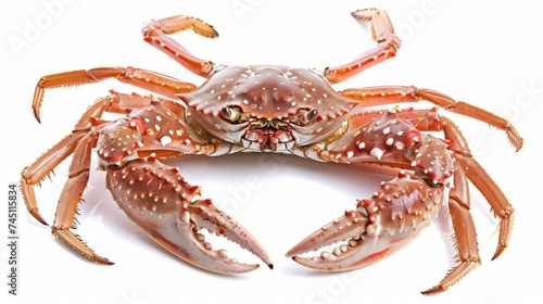 Red brown king crab 2 isolated on white background as package design element