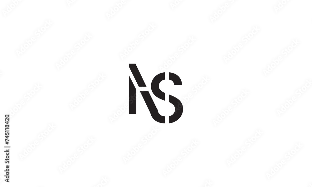 NS, SN, S, N Abstract Letters Logo Monogram NS, SN, S, N Abstract Letters Logo Monogram