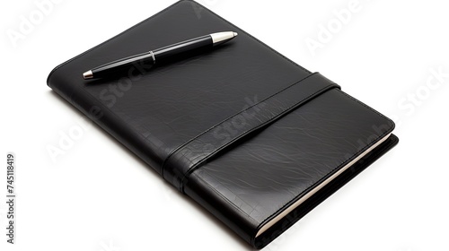 Leather notepad and pen holder,