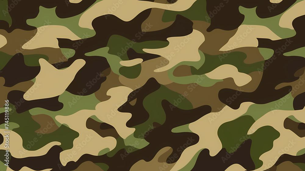 Fototapeta premium Flat design camouflage pattern texture