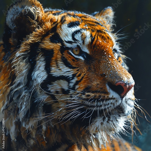 Tiger's Stare in the Wild
