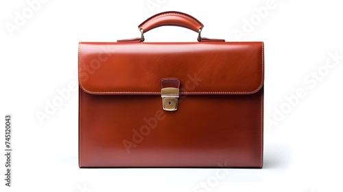 Sleek leather briefcase, a sophisticated accessory for work.