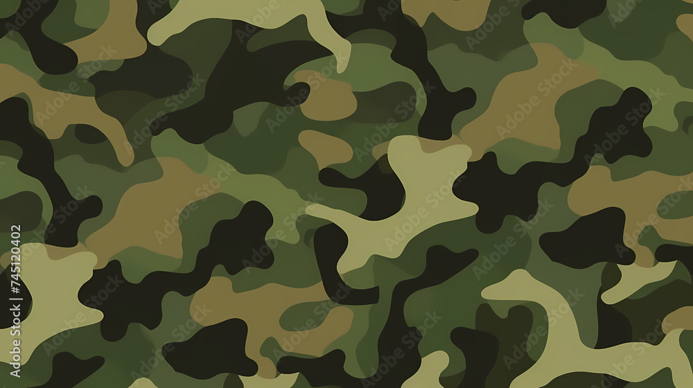 Flat design camouflage pattern texture