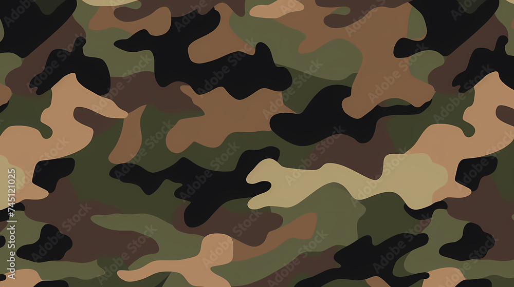 Fototapeta premium Flat design camouflage pattern texture