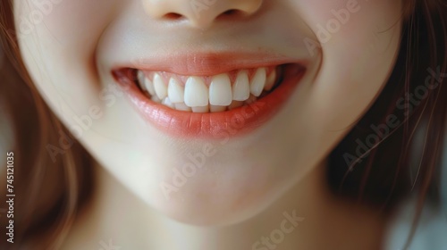 Woman Brushing Teeth Close-Up
