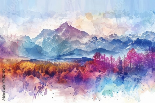 The harmony of diverse landscapes within a single canvas.