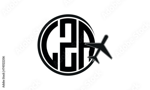 LZA three initial letter circle tour & travel agency logo design vector template. hajj Umrah agency, abstract, wordmark, business, monogram, minimalist, brand, company, flat, tourism agency, tourist