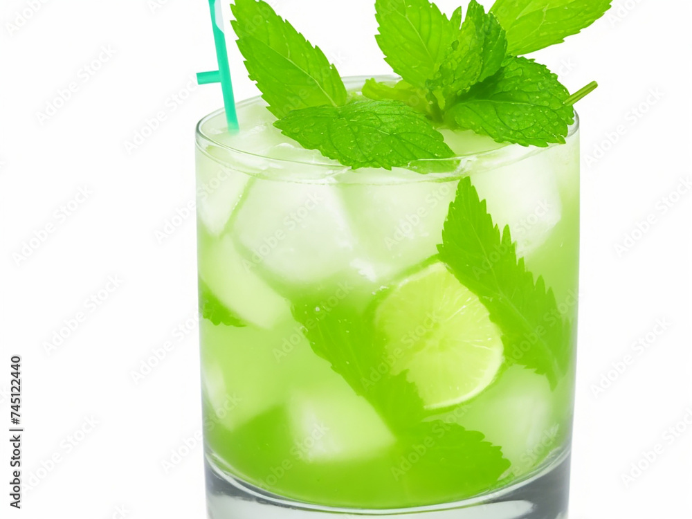 mojito cocktail isolated on white mojito cocktail isolated on white