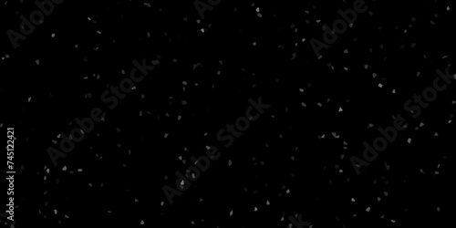 Dark Green  block vector texture with beautiful stars. Colorful illustration. Glitter vintage lights background. Real snow on black background  blizzard  isolated black background.