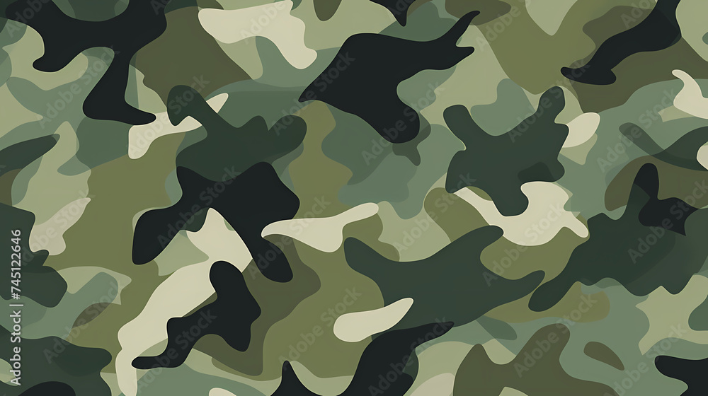 Fototapeta premium Camouflage pattern with organic shapes, camouflage texture