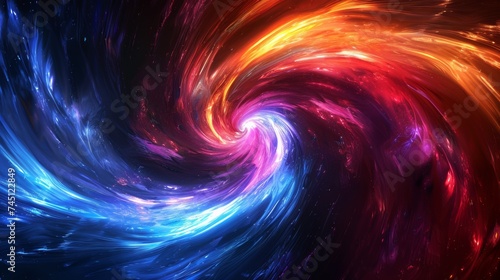red and blue abstract swirl background