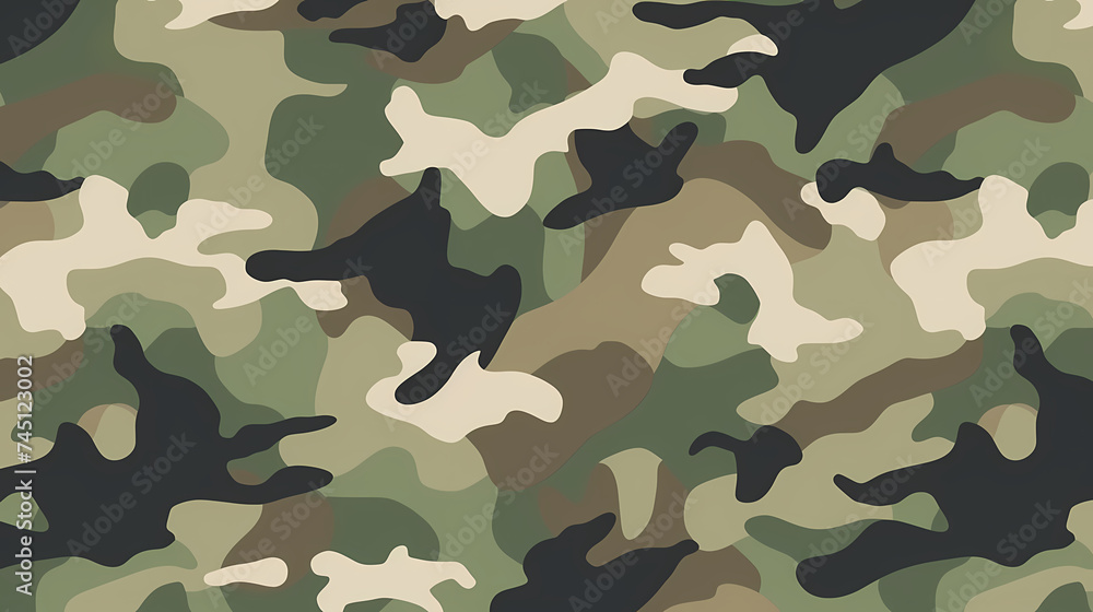 Fototapeta premium Camouflage pattern with organic shapes, camouflage texture