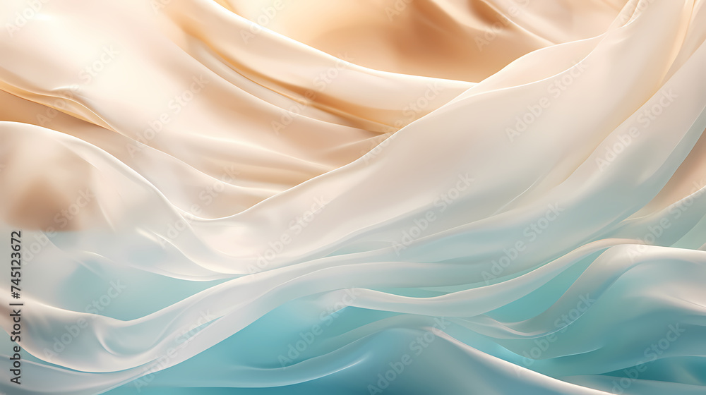 Fototapeta premium Flowing soft silk fabric