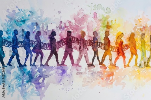 The diversity of the human gene pool. Various genetic traits. Diversity and the interconnectedness of different genetic elements.
