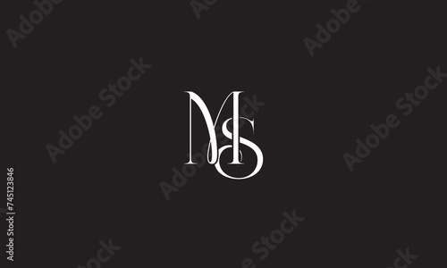 MS, SM, S, M Abstract Letters Logo Monogram