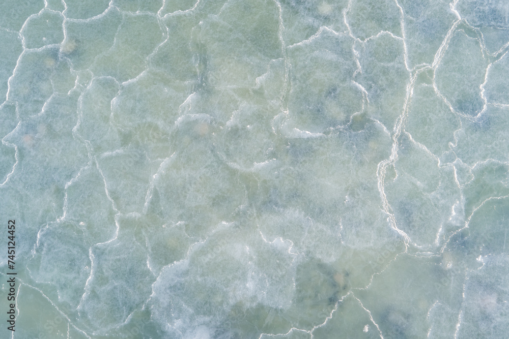 Obraz premium Photo background texture, frozen Baltic sea. Drone air photo photo.