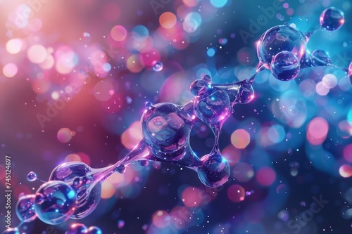 The dance of molecules within a cellular environment. The complexity of molecular interactions.