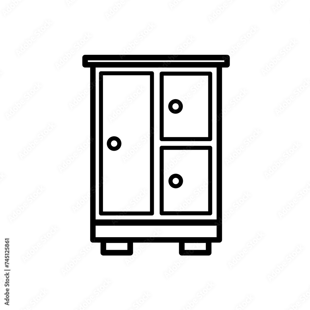 Bedroom wardrobe icon design illustration Bedroom wardrobe icon design illustration