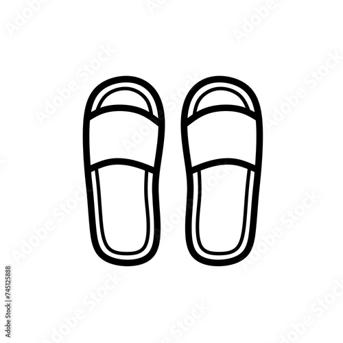 Flip flops icon design illustration 