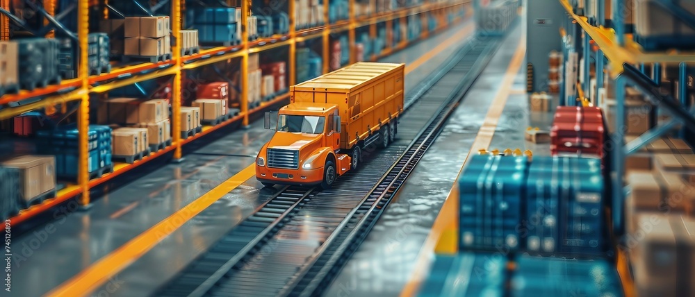 inventory warehouse with well-organized shelves stacked high with various products.
inventory warehouse with well-organized shelves stacked high with various products.