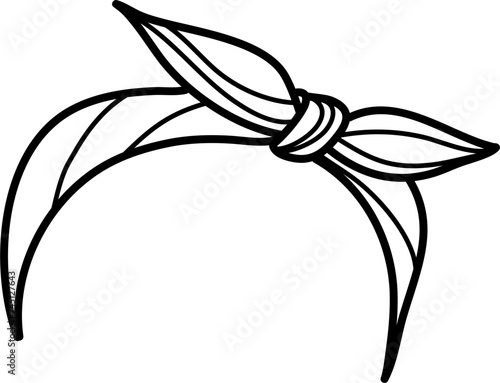 Headband Outline Vector Illustration