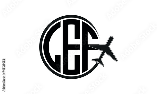 LEF three initial letter circle tour & travel agency logo design vector template. hajj Umrah agency, abstract, wordmark, business, monogram, minimalist, brand, company, flat, tourism agency, tourist
