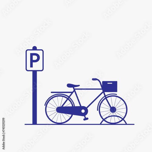 Bicycle parking icon 