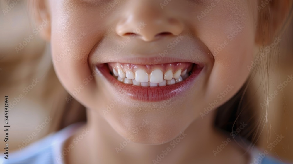 A young girl standing with a toothbrush in her mouth, focused on brushing her teeth. A young girl standing with a toothbrush in her mouth, focused on brushing her teeth.