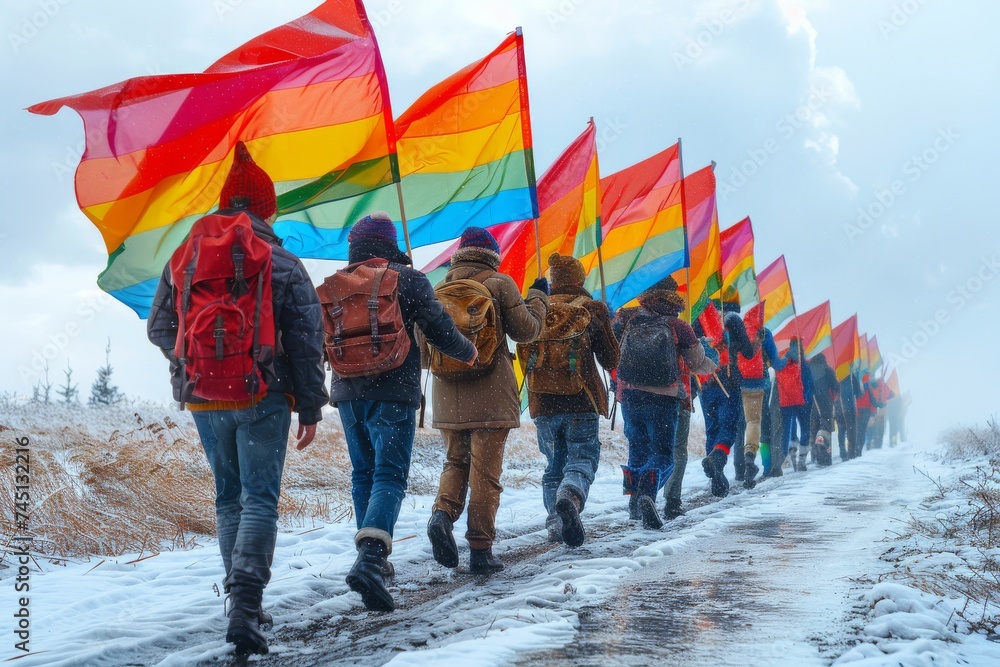 Naklejka premium LGBTQ Pride gender therapist. Rainbow mastery colorful diversity standards diversity Flag. Gradient motley colored diversity music LGBT rights parade festival fulfillment diverse gender illustration