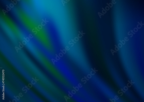 Dark BLUE vector template with lines, ovals.