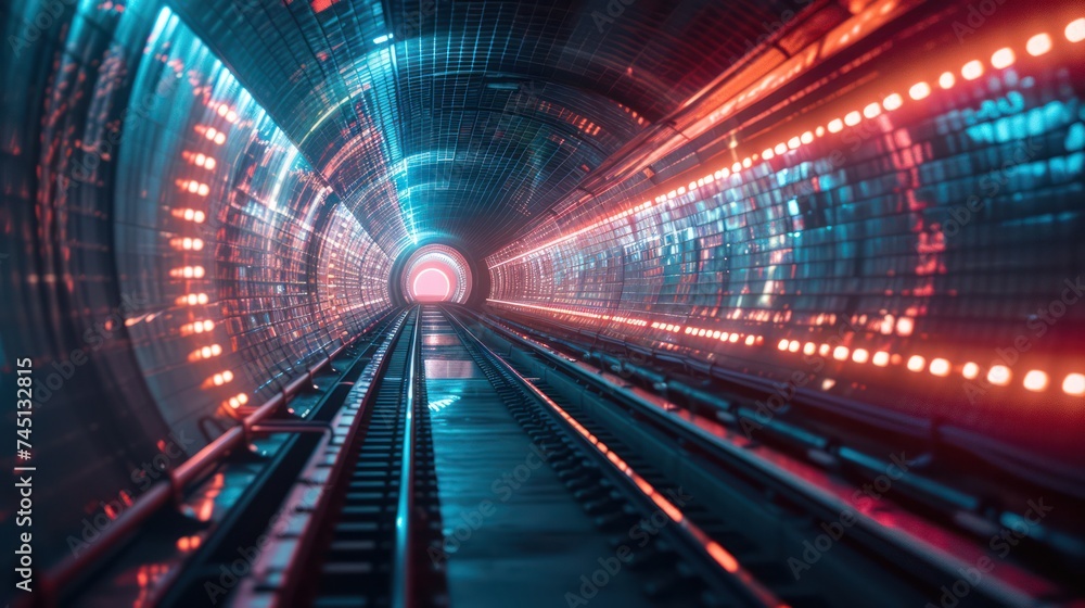 Fototapeta premium Futuristic Undergound Tunnel
