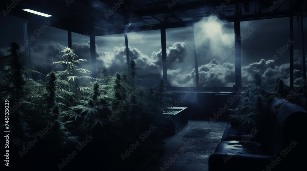 Herbs from cannabis To relax in a dim and quiet atmosphere.