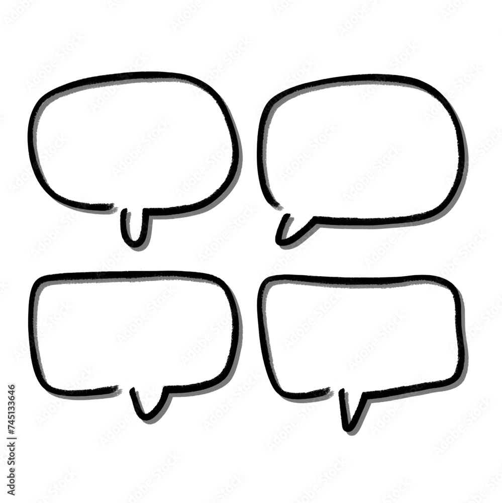 Outline speech bubble. Abstract Vector sketch hand drawn scribble Speech Bubbles Set. Black bubble isolated background. Outline speech bubble. Abstract Vector sketch hand drawn scribble Speech Bubbles Set. Black bubble isolated background.