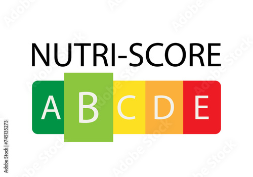 Puntuación B en la etiqueta de puntuación nutricional o nutri-score. 