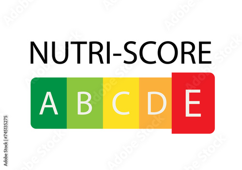 Puntuación E en la etiqueta de puntuación nutricional o nutri-score. 