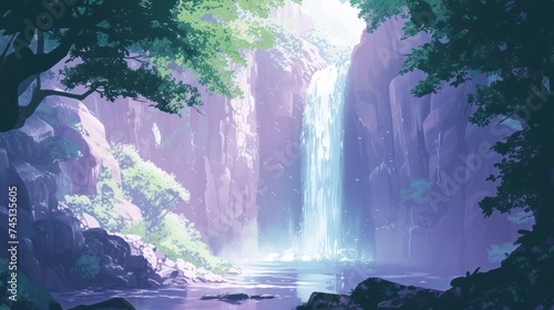 Scenic Waterfall Landscape