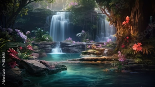 Scenic Waterfall Landscape