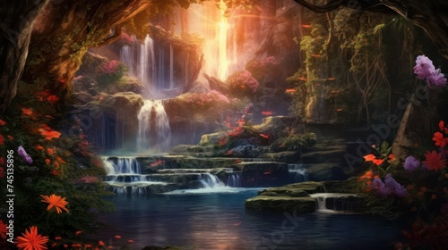 Scenic Waterfall Landscape