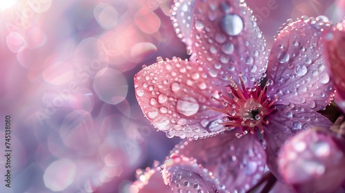 Dew-kissed petals blush in the dawn s embrace  a delicate ballet of nature s ephemeral beauty.