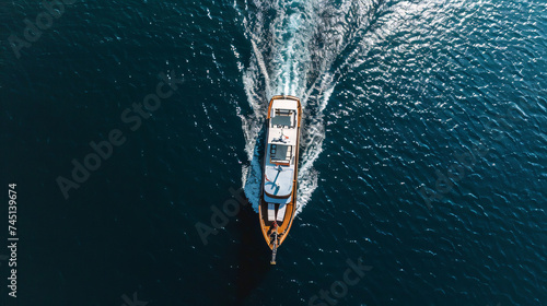 luxury boat in the water sea