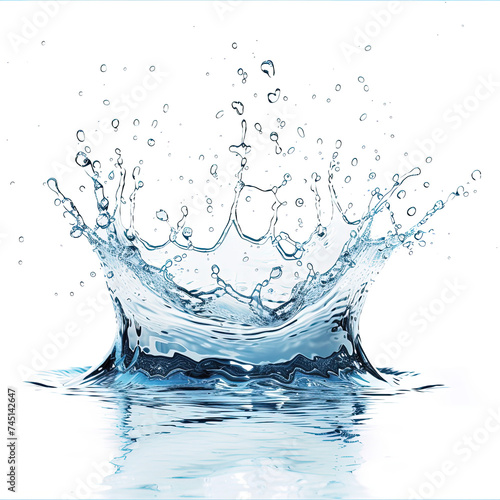 Water liquid splash isolated on white background includes clipping path, transparent background