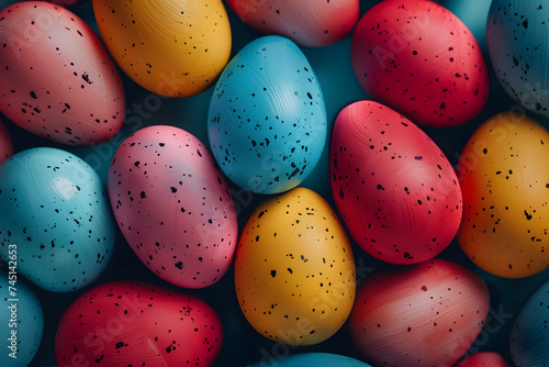colorful easter eggs created with Generative AI