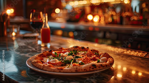 Abendstimmung in der Pizzeria photo