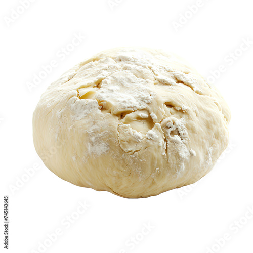 Raw dough isolated on white or transparent background