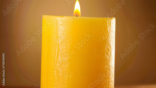 The deep sadness is reflected in the flame of a memorial candle and symbolizes the connection through grief photo