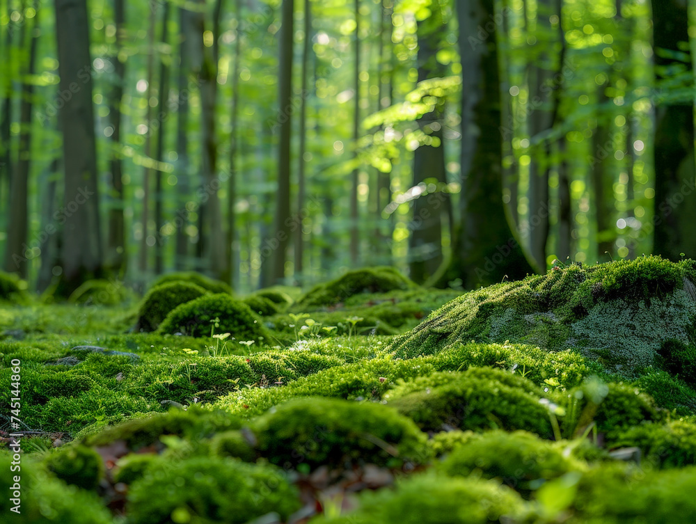 Fototapeta premium green moss in the forest