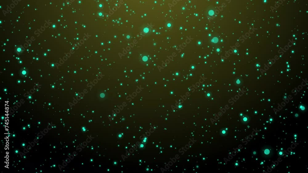 Abstract motion background shining green particles Shimmering ...