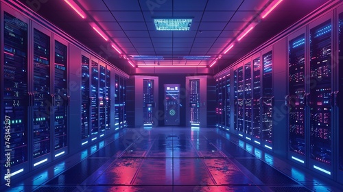 a modern data center with a futuristic touch.  © png-jpeg-vector